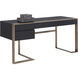 Dalton 63 X 23.75 inch Antique Brass / Black Desk